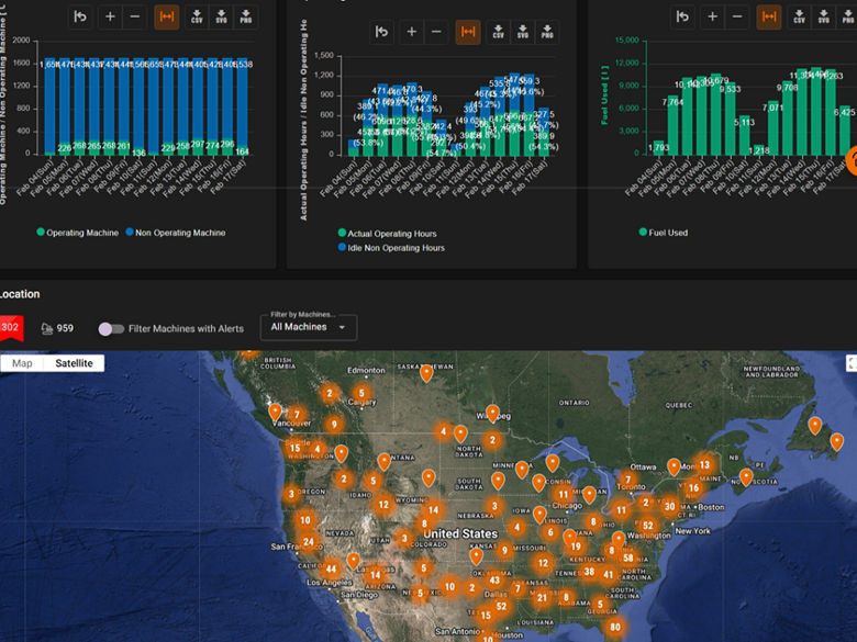 異なるメーカーの稼働機械を一元管理する「LANDCROS Connectフリート
